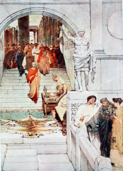 Wizyta Agryppy u Augusta, ilustracja z "Hutchinson