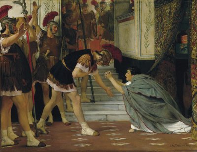 Ogłoszenie cesarza Klaudiusza, 1867 autorstwa Lawrence Alma Tadema