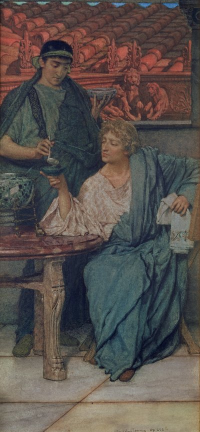 Rzymscy degustatorzy wina autorstwa Lawrence Alma Tadema