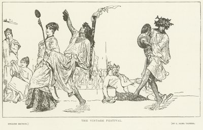 Festiwal Winobrania (wklęsłodruk) autorstwa Lawrence Alma Tadema
