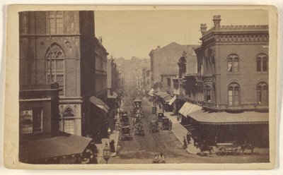 Montgomery Street od Market Street; San Francisco; Natychmiastowe. autorstwa Lawrence and Houseworth