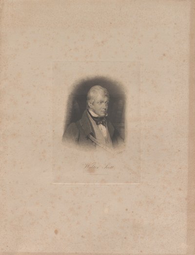 Portret powieściopisarza historycznego i poety Sir Waltera Scotta 1771-1832, c. 1840. autorstwa Lazarus Gottlieb Sichling