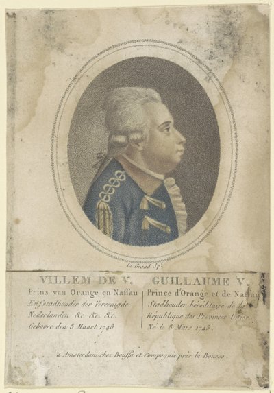 Portret Wilhelma V, księcia Orange-Nassau autorstwa Le Grand