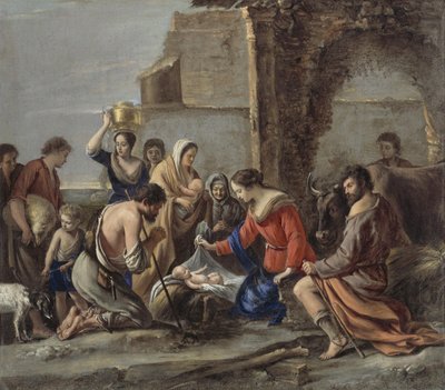 Le Nain - Adoracja pasterzy, 1644 r. autorstwa Le Nain Brothers