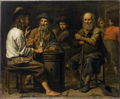 Maître des Cortèges - Chłopi w tawernie, 1640 r. autorstwa Le Nain Brothers
