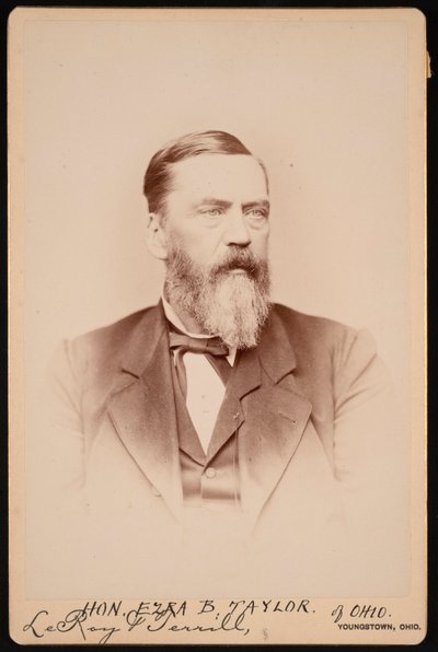 Portret Ezry Bootha Taylora 1823-1912, przed 1896 r. autorstwa Le Roy and Terrill
