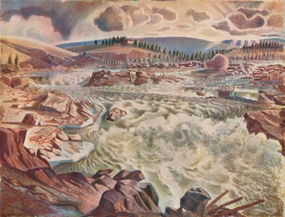 Wodospad, ok. 1900 1935. autorstwa Leander Engstrom