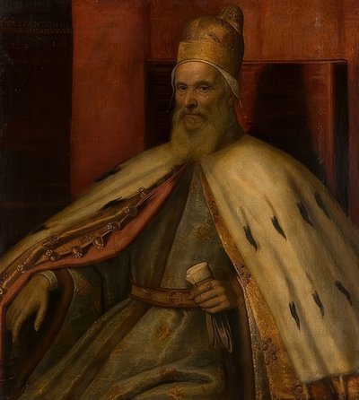 Portret doża Marcantonio Memmo (1537-1615, doża od 1612). 17. Century autorstwa Leandro Bassano