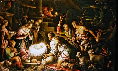 Adoracja (olej na płótnie) autorstwa Leandro da Ponte Bassano