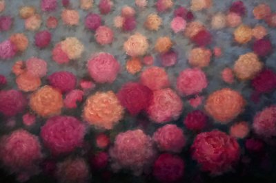 Peony Penché, 2025 (olej na płótnie) autorstwa Lee Campbell