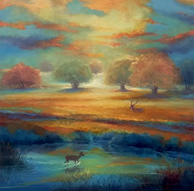 Richmond Park, Zielony i Złoty, 2021 autorstwa Lee Campbell