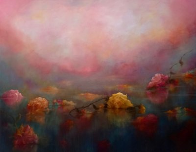 Roses Drift, 2025 (olej na płótnie) autorstwa Lee Campbell