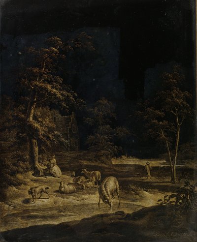 Pasterka z owcami autorstwa Leendert Overbeek