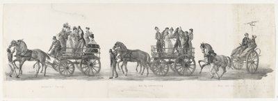 Zaproszenie na koncert, bal i pijani studenci, 1835 Zaproszenie Koncert / Bal w Inteekening / Deus nobis haec otia fecit (tytuł na obiekcie) Indywidualne występy, na które wstępuje H.H. Uczniowie Leidsche Hoogeschoo autorstwa Leendert Springer (I)