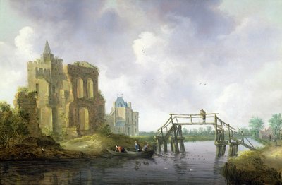 Most w Heemstede, poza Haarlem autorstwa Leendert or Leonard Knijff