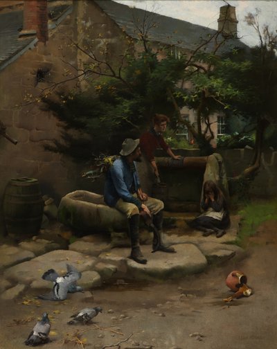 Rozbity garnek, ok. 1895 (olej na płótnie) autorstwa Leghe Suthers