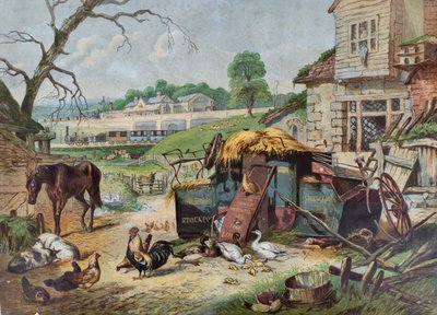 Przeszłość i teraźniejszość, ok. 1860 (drzeworyt na papierze) autorstwa Leighton Bros