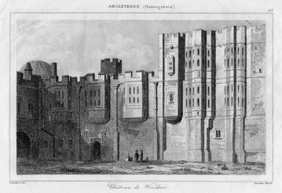 Zamek Windsor, Berkshire, XIX wiek autorstwa Lemaitre