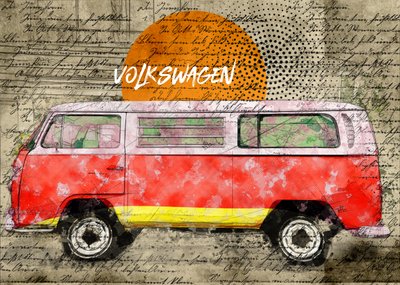 Kamper w stylu retro autorstwa Lembayung senja studio [Vintage Poster]
