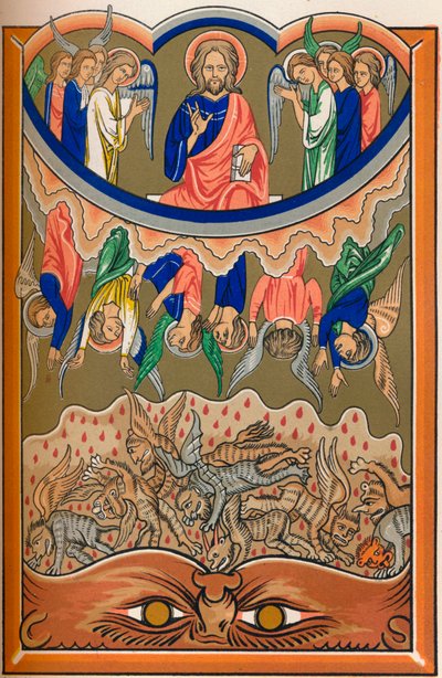 „Upadek zbuntowanych aniołów”, ok. 1260, 1849 r. autorstwa Lemercier