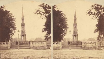Grupa 8 wczesnych stereograficznych widoków brytyjskich pomników, pomników i grobowców, 1850-1910 autorstwa Lennie