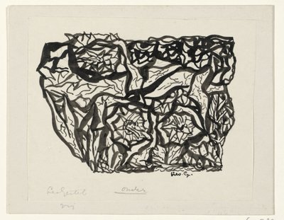 kwiat krzak autorstwa Leo Gestel (signed by artist)