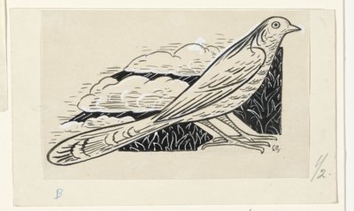 Gołąb autorstwa Leo Gestel (signed by artist)