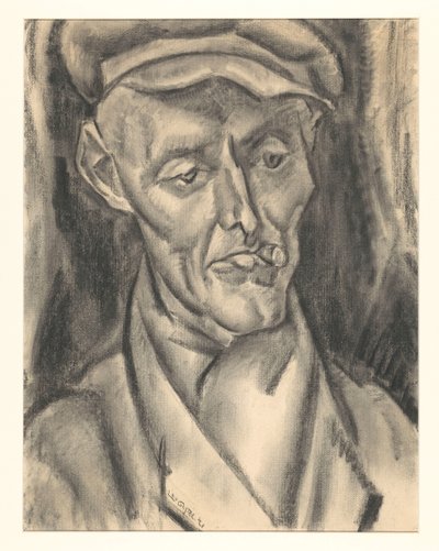 Mężczyzna z czapką i cygarem autorstwa Leo Gestel (signed by artist)