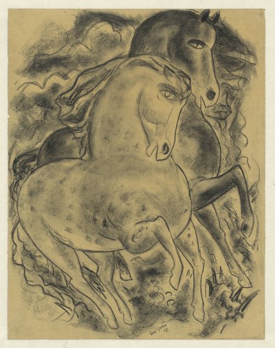 Dwa konie autorstwa Leo Gestel (signed by artist)