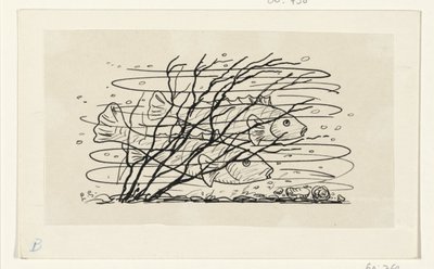 Dwie ryby w wodzie autorstwa Leo Gestel (signed by artist)