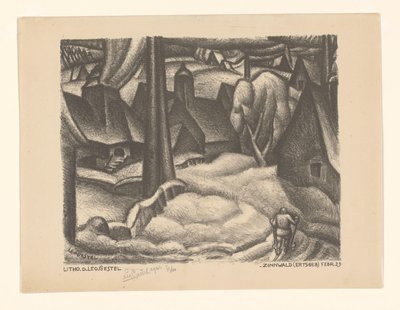 Zinnwald (Ertsgebergte) (oryginalny tytuł na obiekcie) autorstwa Leo Gestel (signed by artist)