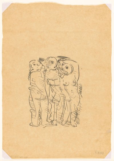 Trzy Gracje (szkic) autorstwa Leo Gestel