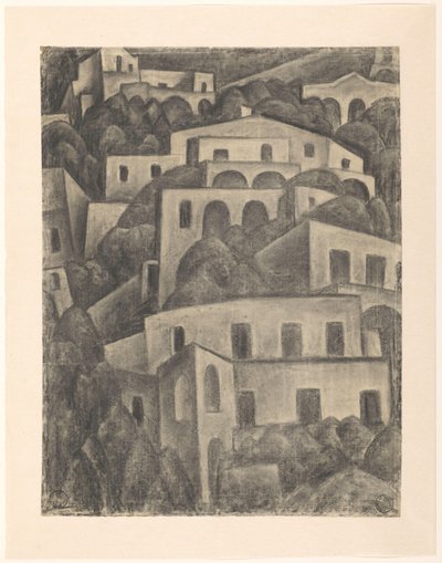 Widok na Positano autorstwa Leo Gestel