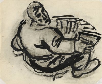 Mężczyzna z akordeonem Bez tytułu autorstwa Leo Gestel