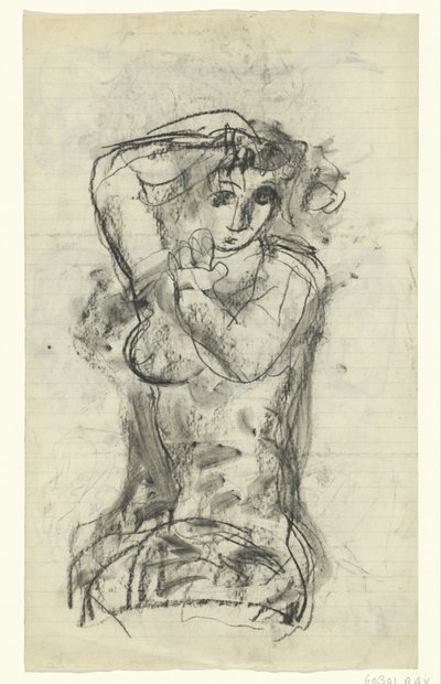 Naga siedząca kobieta autorstwa Leo Gestel