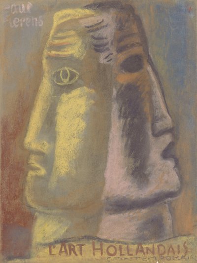 Projekt okładki dla Paula Fierensa, Lart Hollandais Contemporain 1933 autorstwa Leo Gestel