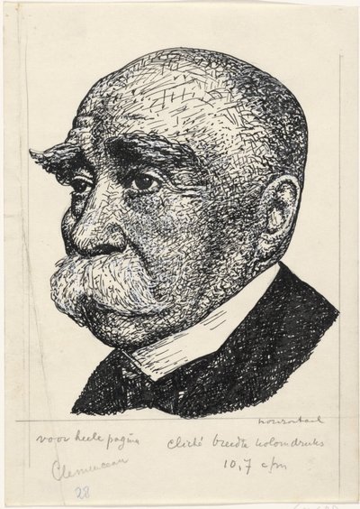 Portret van George-Eugene-Benjamin Clemenceau autorstwa Leo Gestel