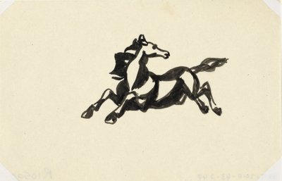 Skaczący koń z odwróconą głową Koń bez tytułu autorstwa Leo Gestel