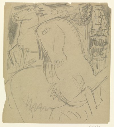 Dwa konie autorstwa Leo Gestel