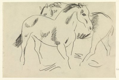 Dwa konie autorstwa Leo Gestel