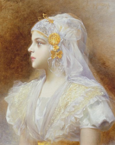 Portret dziewczyny autorstwa Leon Auguste Cesar Hodebert
