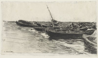 Łodzie na plaży, ok. godz. 187481. autorstwa Leon Augustin Lhermitte