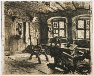 Pokój Durera w Norymberdze, 1896 r. autorstwa Leon Augustin Lhermitte