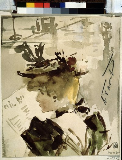 Kobieta czytająca autorstwa Leon Bakst