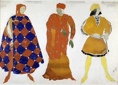 Kostium Bakst dla „Męczennika San Sebastian” autorstwa Leon Bakst