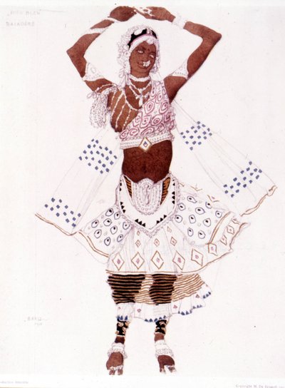 Kostium Bayadre stworzony przez Léona Baksta dla „Błękitnego Boga” Reynaldo Hahna (1875 - 1947) autorstwa Leon Bakst