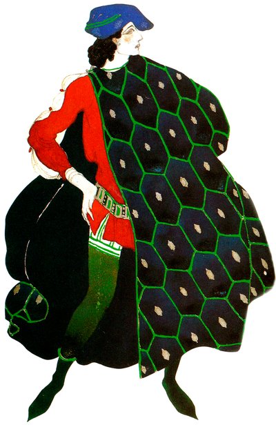 Projekt kostiumu do baletu Gabriele dAnnunzios Męczeństwo św. Sebastiana, c1911 autorstwa Leon Bakst