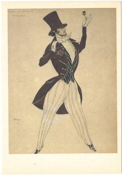 Projekt kostiumu do baletu Carnaval autorstwa R. Schumanna, 1910 autorstwa Leon Bakst