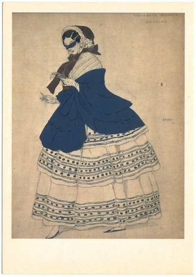 Projekt kostiumu do baletu Carnaval autorstwa R. Schumanna, 1910 autorstwa Leon Bakst
