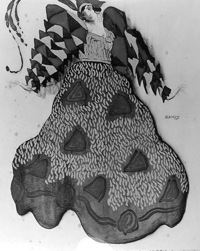 Projekt kostiumu do baletu „La Legende de Joseph” autorstwa Leon Bakst